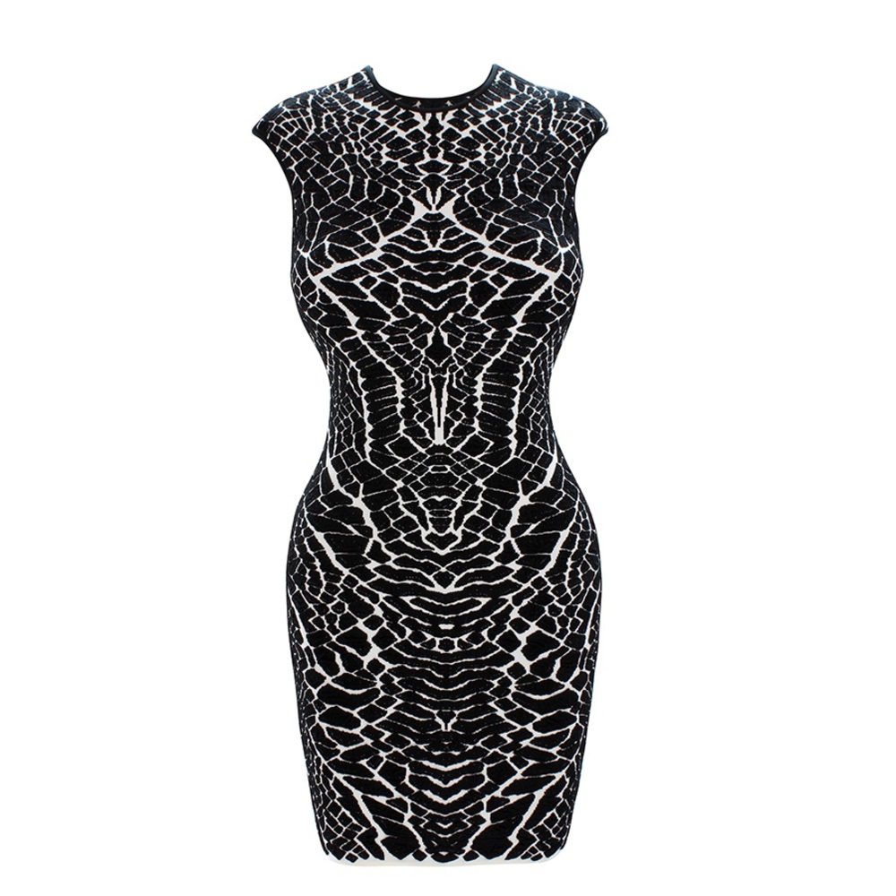 ALLIGATOR 3D JACQUARD MINI DRESS